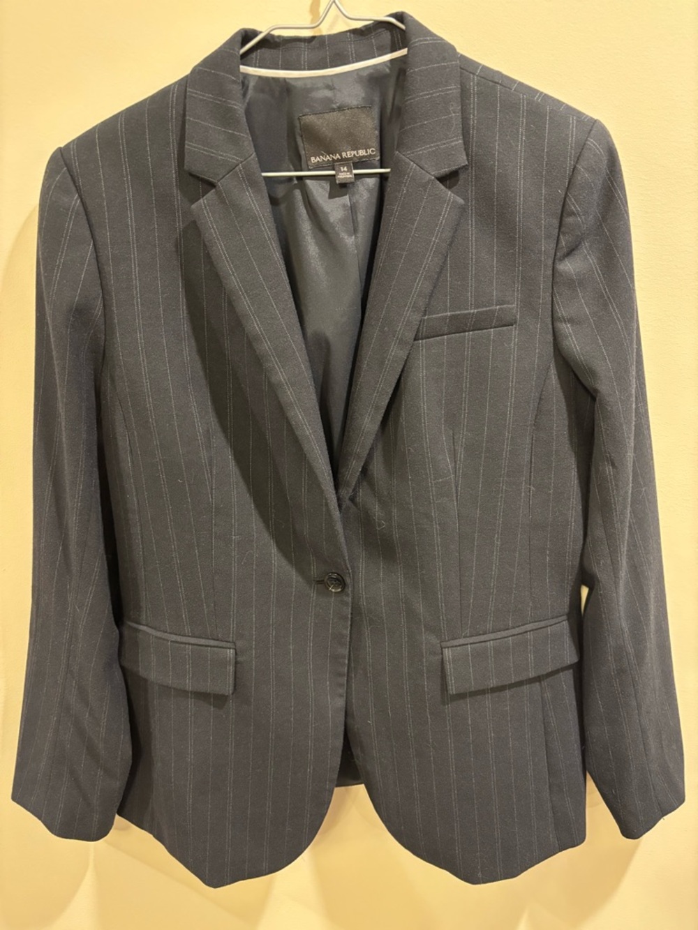 Banana Republic Pinstripe Washable Blazer